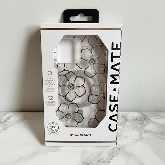 Case-Mate Floral Gems MagSafe Case For Apple iPhone 15/14/13 - Picture 4 of 5